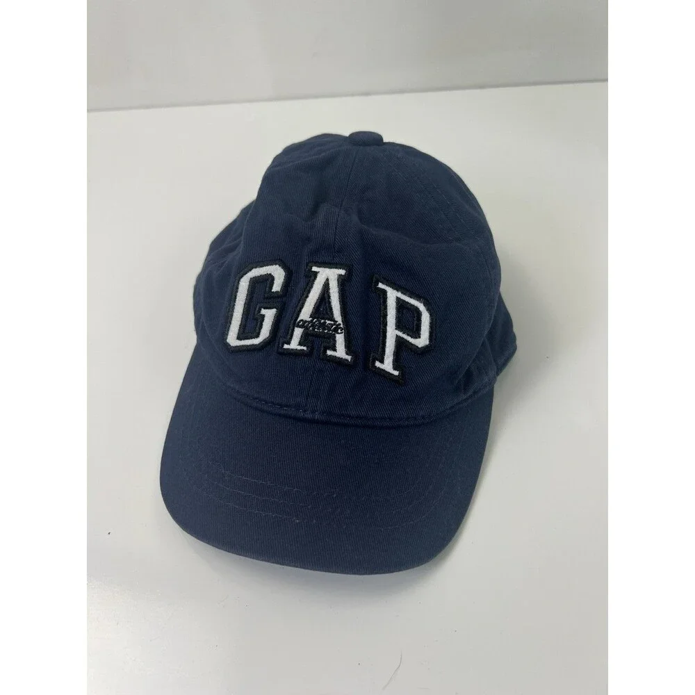 Baby Gap Hat Boys S/M Blue GAP Logo Baseball Cap 100% Cotton Ball Cap Retro